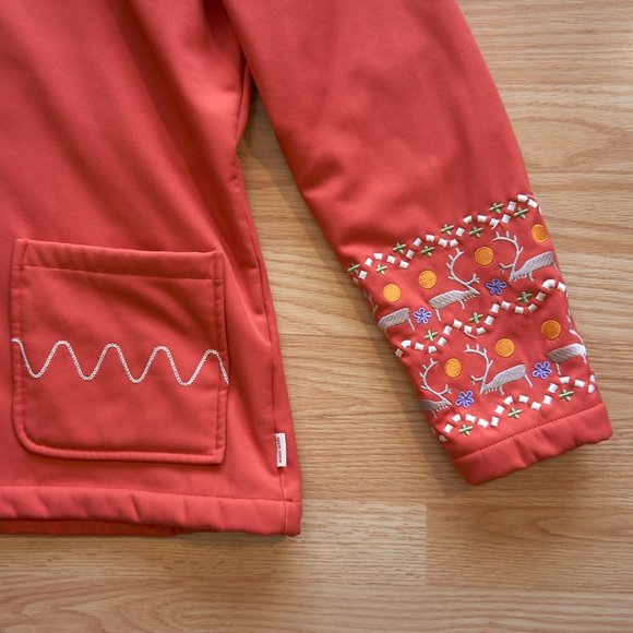 MAYA MAYA Women s Climate Control Embroidered Orange Slim Jacket Size L - Picture 5 of 14